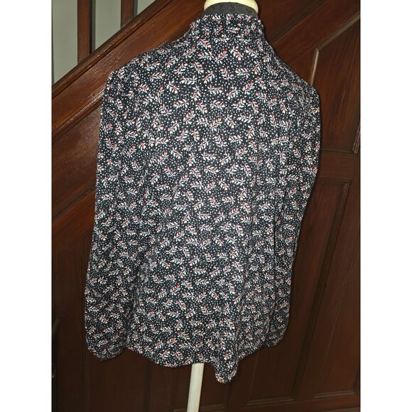Loft Womens Floral Long Sleeve Blouse Size L - Picture 3 of 7